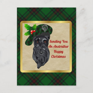 Postal Navidades de Anstruther Clan Badge & Tartan