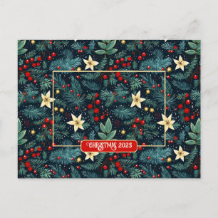 Postal Navidades de Arte Popular Mistletoe Holly Berries
