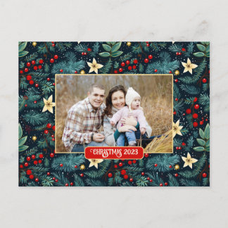 Postal Navidades de Arte Popular Mistletoe Holly Berries