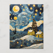 Navidades de arte vintage inspirados por Van Gogh
