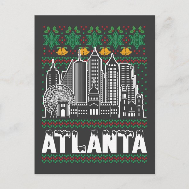 Postal Navidades de Atlanta Georgia Ugly (Anverso)
