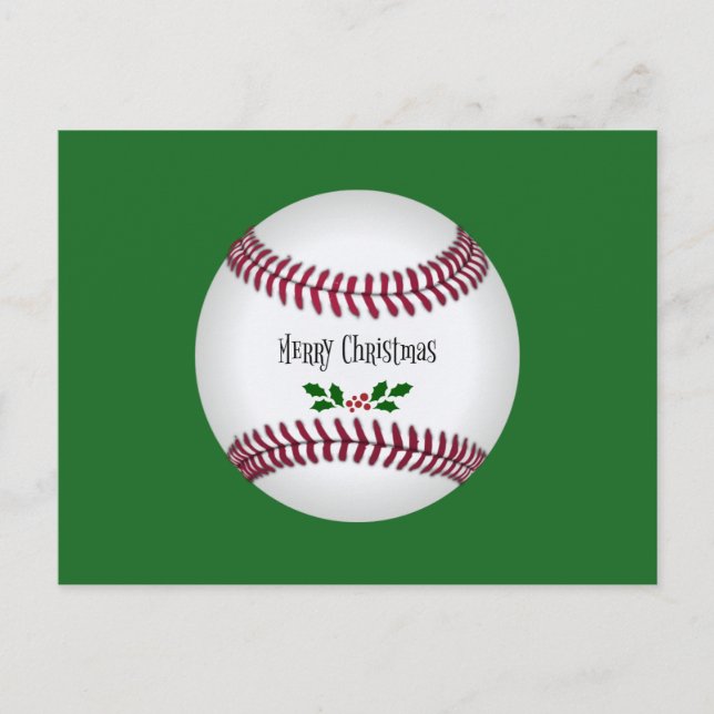 Postal Navidades de béisbol (Anverso)
