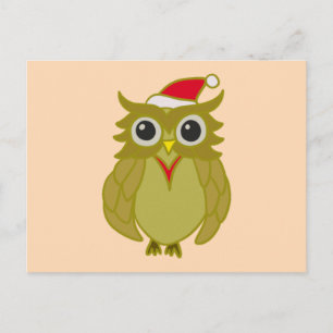 Postal Navidades de búho Eule Weihnachtseule