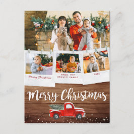 Postal Navidades de Camiones Vintage | Collage de fotos d