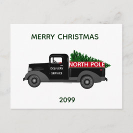 Postal Navidades de camiones vintage de entrega de polo n