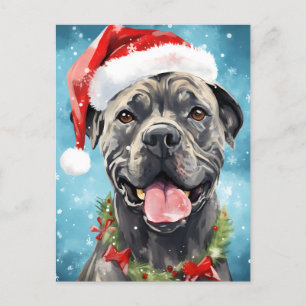 Postal Navidades de Cane Corso pinchan arte