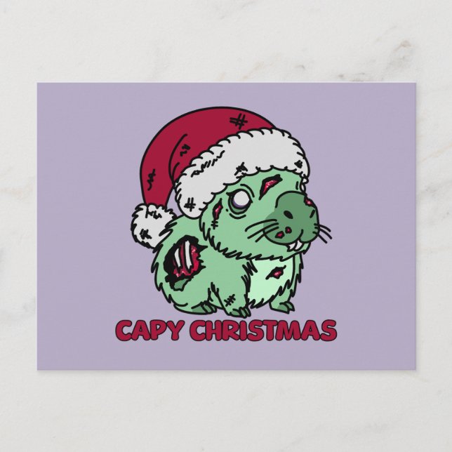 Postal Navidades de Capybara (Anverso)