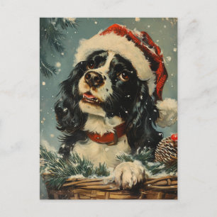 Postal Navidades de Cavalier King Charles Spaniel