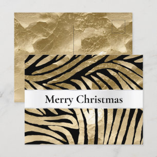 Postal Navidades de Cebras de Oro Negro