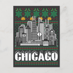 Postal Navidades de Chicago Illinois Ugly