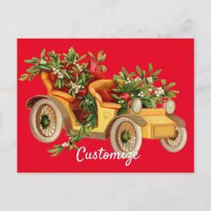 Postal Navidades de coches de época Mistletoe Thunder_Cov