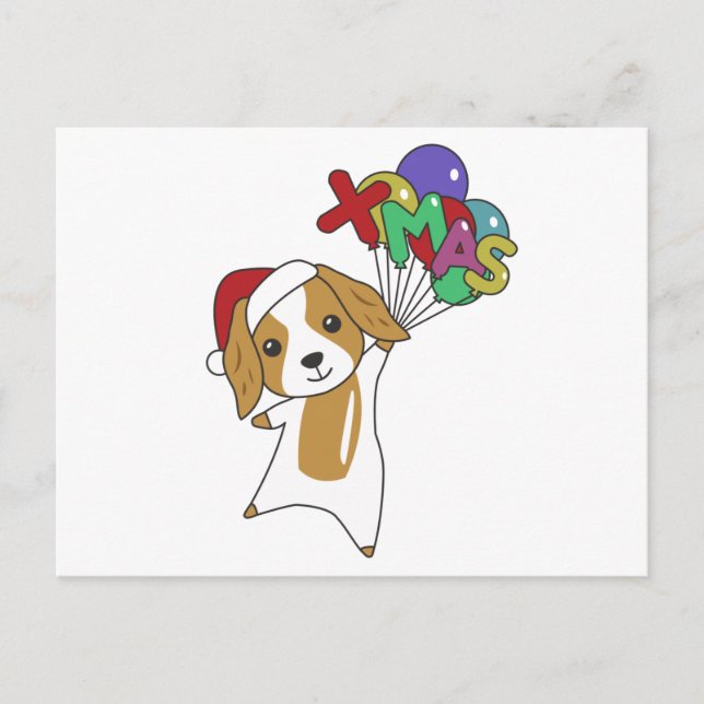 Postal Navidades de Cocker Spaniel Perro Animales de Invi (Anverso)