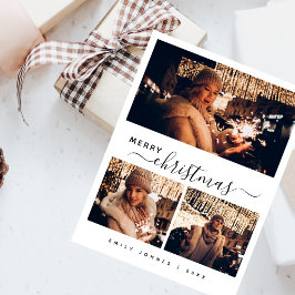 Postal Navidades de Collage de fotos Enegant Modern 3