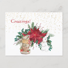 Postal Navidades de conejo de novelas de novelas rojas ve