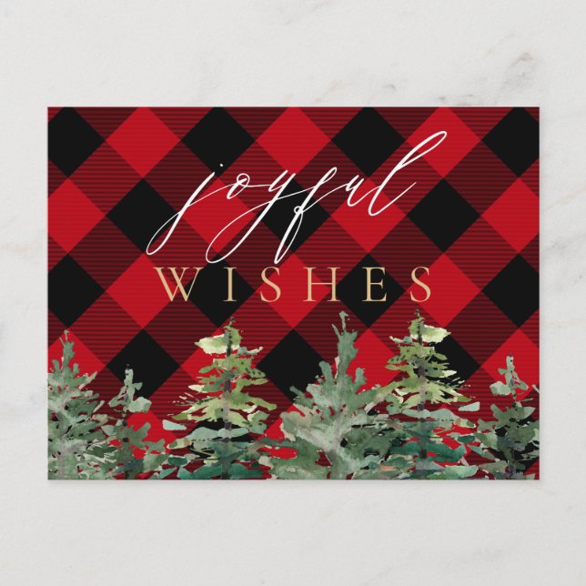 Postal Navidades de control de búfalo de cabina rústica a (Anverso)