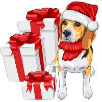 Navidades de Cute Beagle