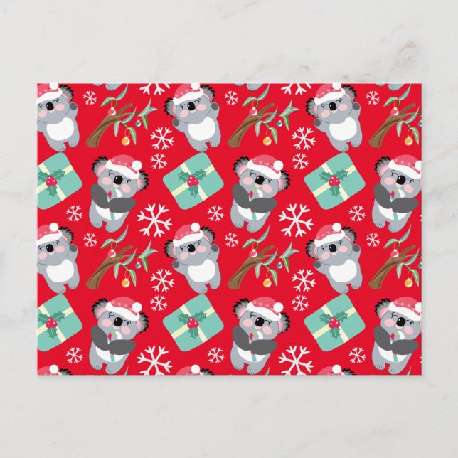 Postal Navidades de Cute Koala (Anverso)