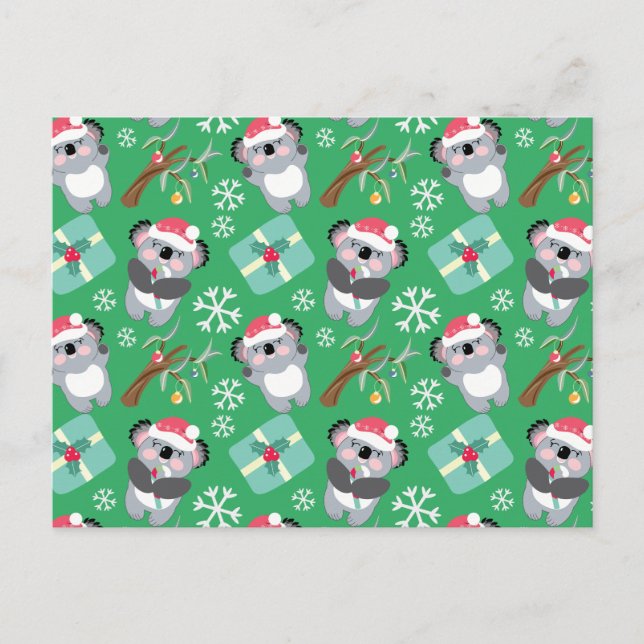Postal Navidades de Cute Koala (Anverso)