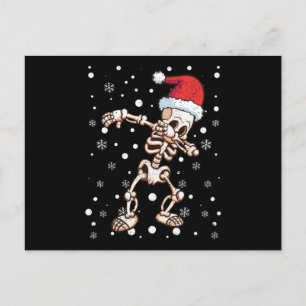 Postal Navidades de Dabbing skeleton Santa Claus