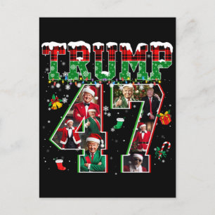Postal Navidades de Donald Trump 47° presidente 2024 Sant