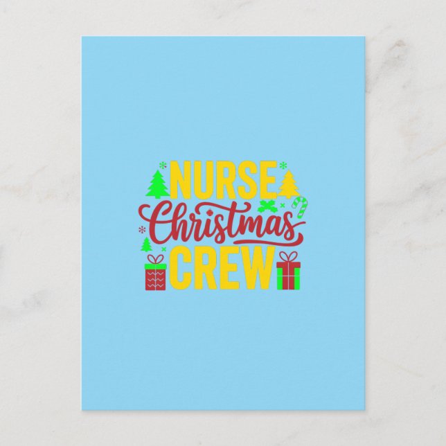 Postal Navidades de enfermería Crew Digital Art Design (Anverso)