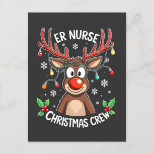 Postal NAVIDADES de enfermería de la tripulación Enfermer
