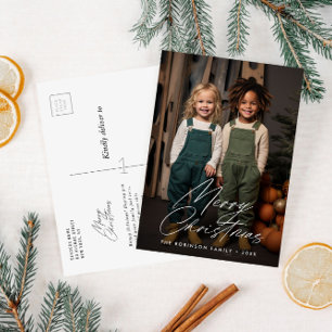 Postal navidades de escritura elegantes