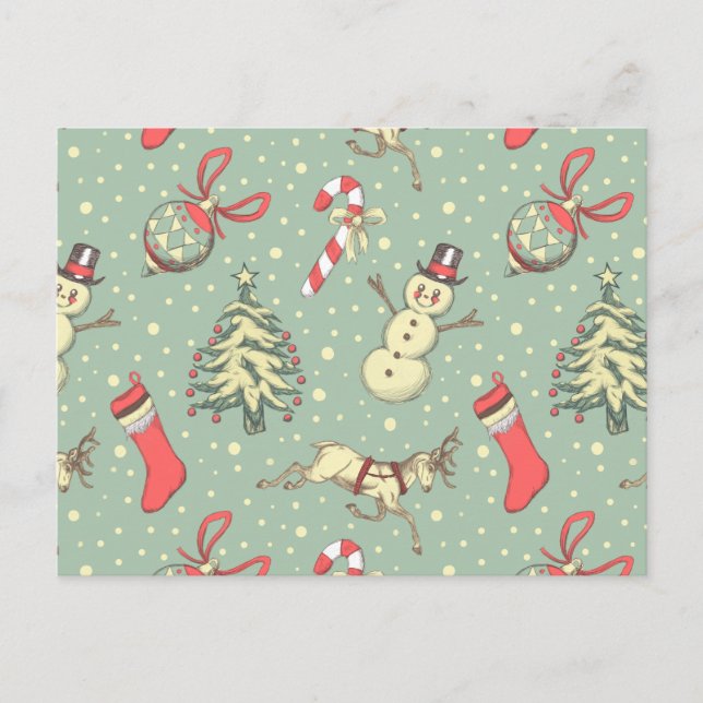 Postal Navidades de estilo vintage (Anverso)