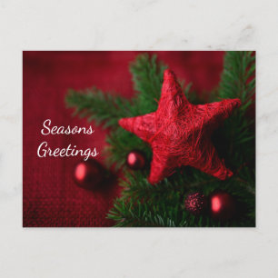 Postal Navidades de Estrella Roja saludo