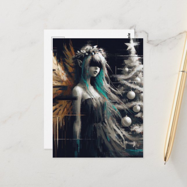 Postal Navidades de Fairy Glitch (Anverso/Reverso In Situ)