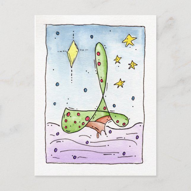 Postal navidades de "Fancy Tree" (Anverso)