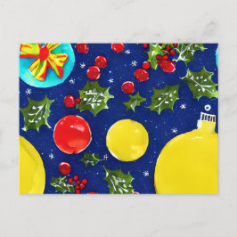 Postal Navidades de Festividades y Ornamentos