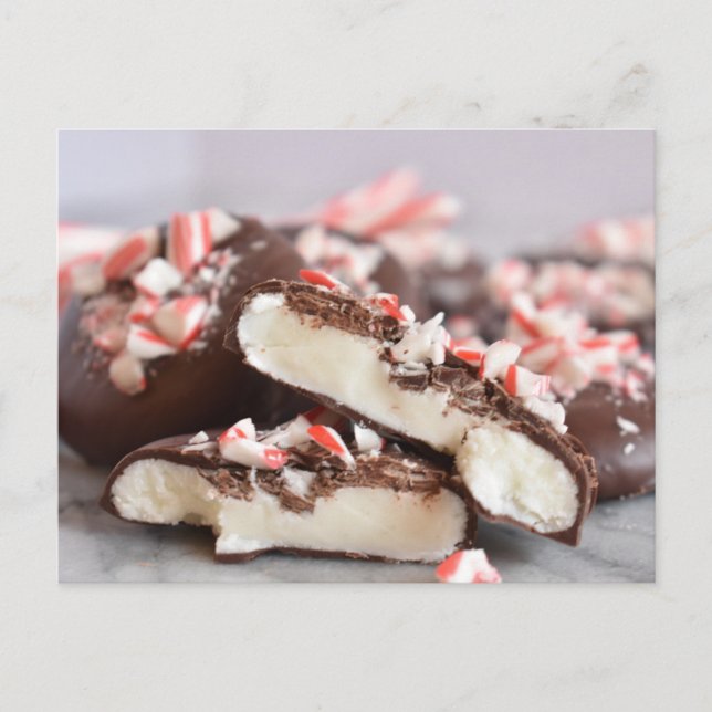 Postal Navidades de fotografía de comida (Anverso)