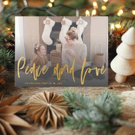 Postal Navidades de fotografía de Modern Peace and Love G