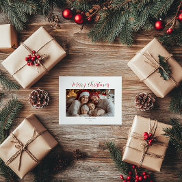Postal Navidades de fotografía familiares personalizables