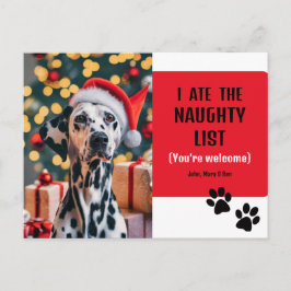 Postal Navidades de fotografía graciosos y traviesos Masc