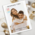 Postal Navidades de fotografía modernos de Simpel Postkar<br><div class="desc">Tarjeta de navidades fotográficos moderna,  simple.</div>