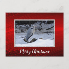 Postal Navidades de fotos de la nieve de la Gran Garza Az