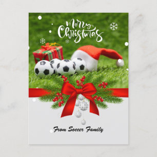 Postal Navidades de fútbol festejan con cinta roja de som