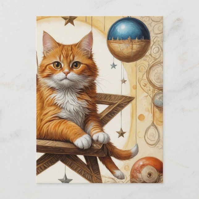 Postal Navidades de Ginger Kitty (Anverso)