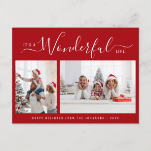 Postal Navidades de guión elegantes y maravillosos
