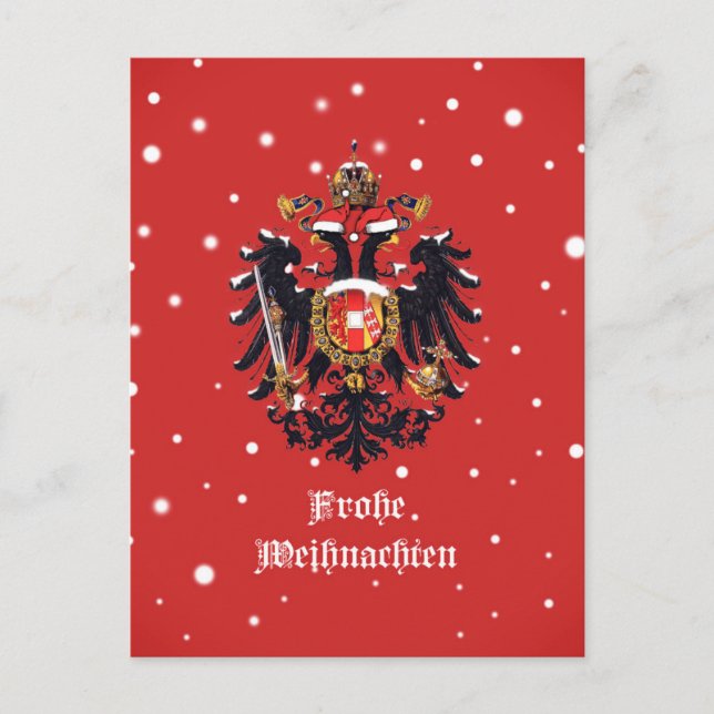 Postal navidades de Habsburg "Frohe Weihnachten" (Anverso)