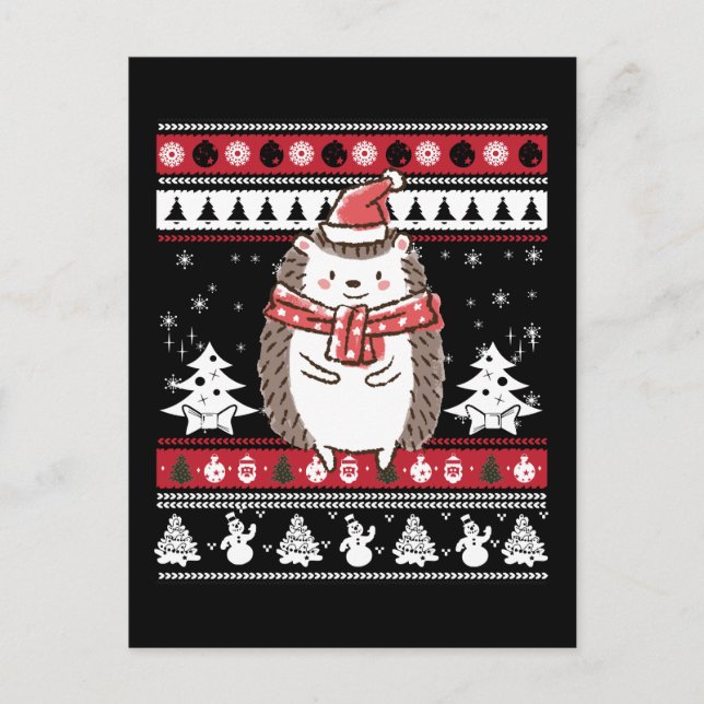 Postal Navidades de Hedgehog (Anverso)