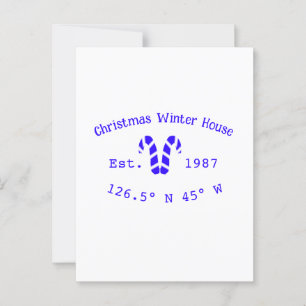 Postal Navidades de invierno albergan dulces azules. Año