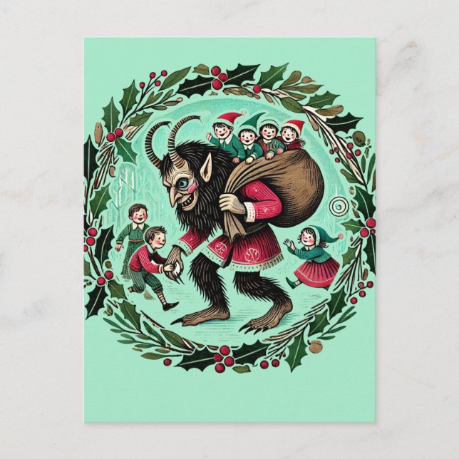 Postal Navidades de Krampus (Anverso)
