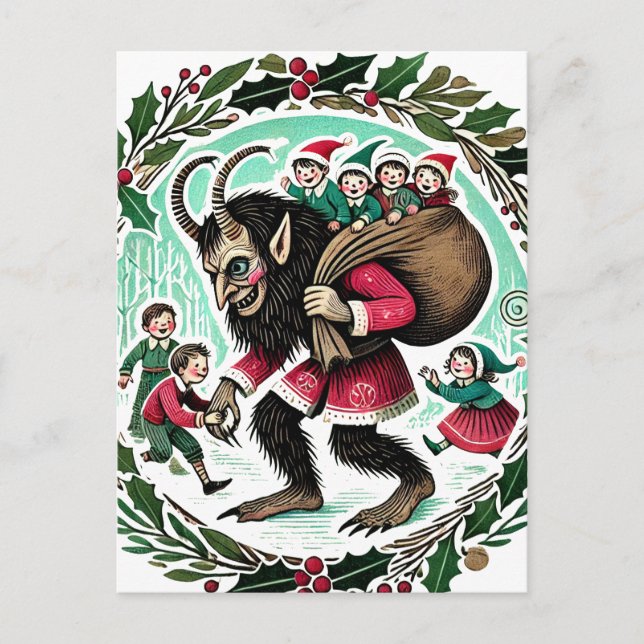 Postal Navidades de Krampus (Anverso)