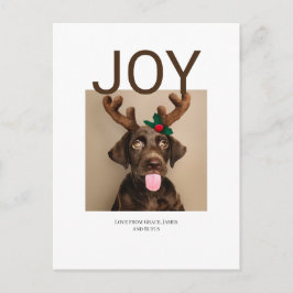 Postal Navidades de la alegría Foto (postal de vuelta)