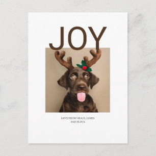 Postal Navidades de la alegría Foto (postal de vuelta)