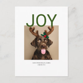 Postal Navidades de la alegría Foto (postal de vuelta)
