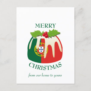 Postal Navidades de la BANDERA PORTUGAL